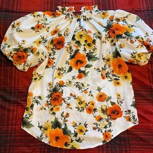 women's floral blouse